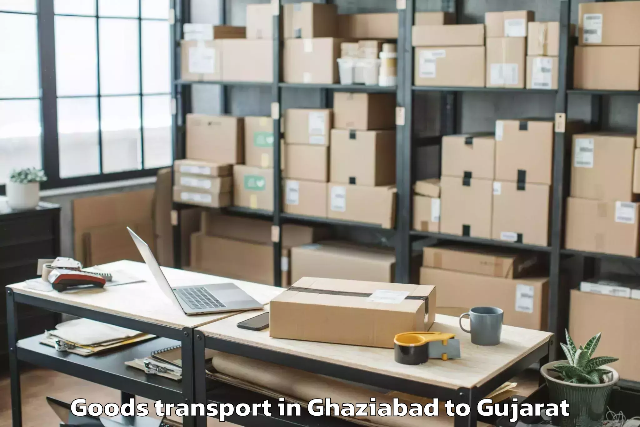 Book Your Ghaziabad to Khambha Goods Transport Today